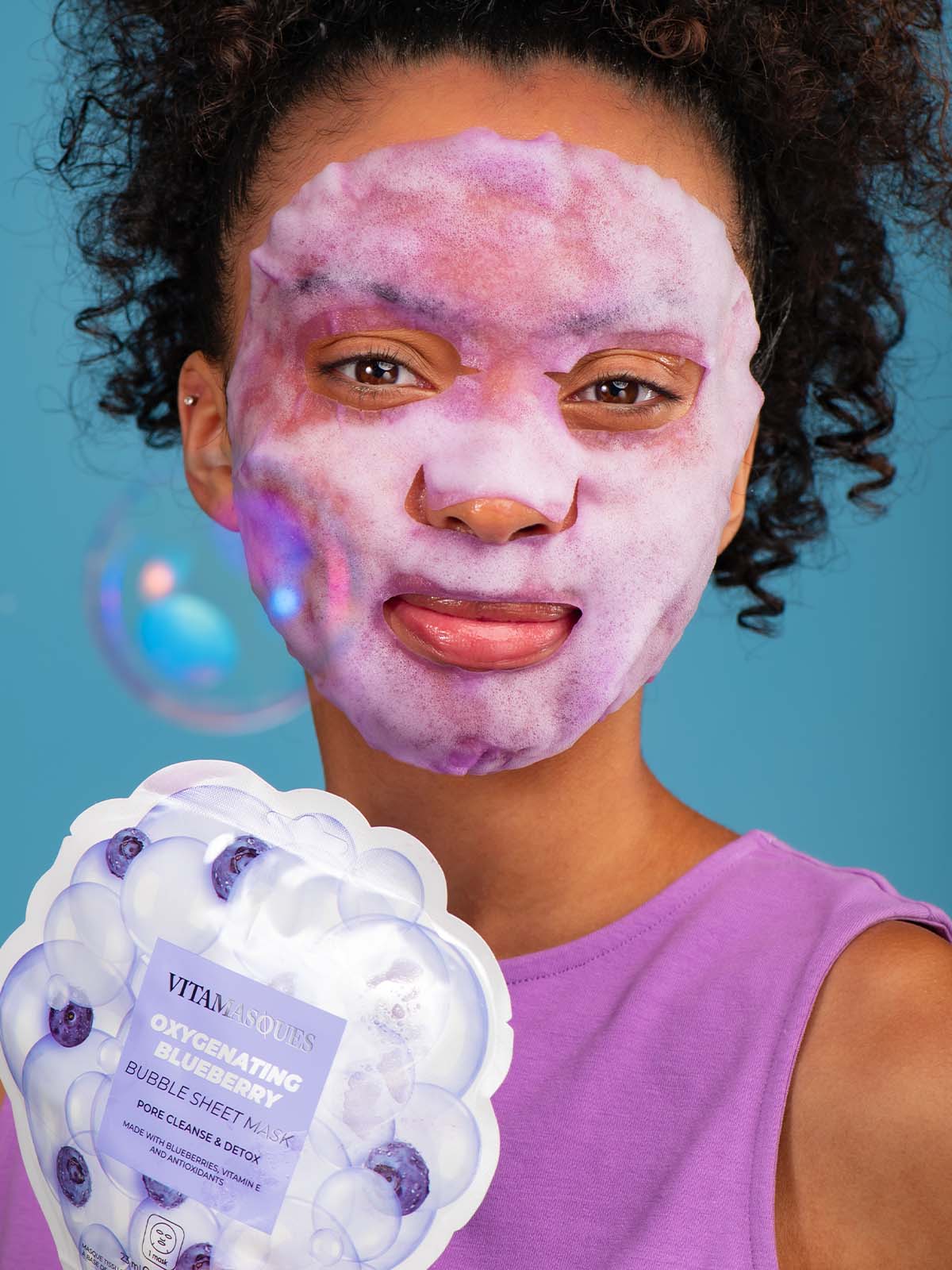 Oxygenating Blueberry Bubble Sheet Mask