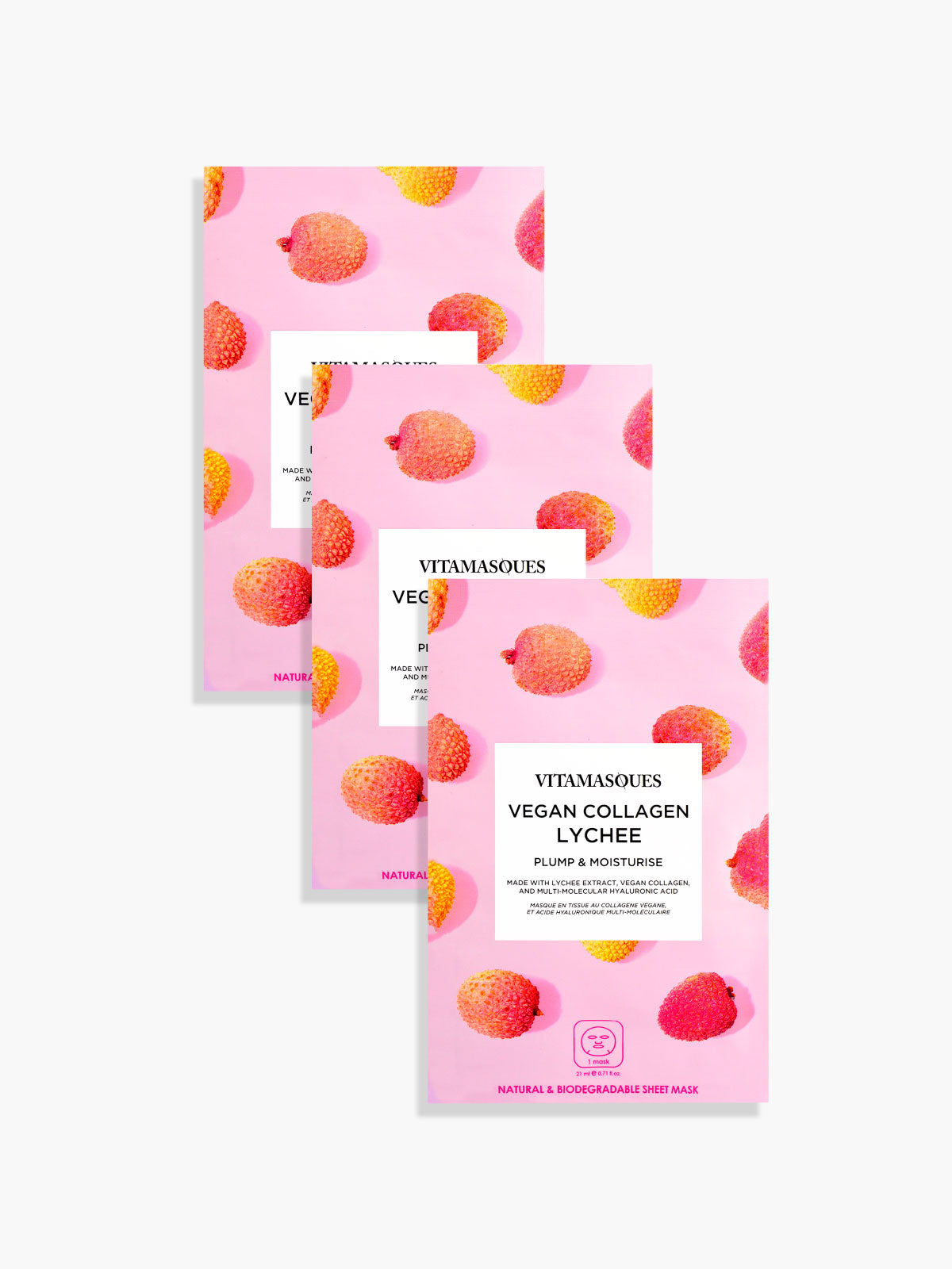 Vegan Collagen Lychee Face Sheet Mask