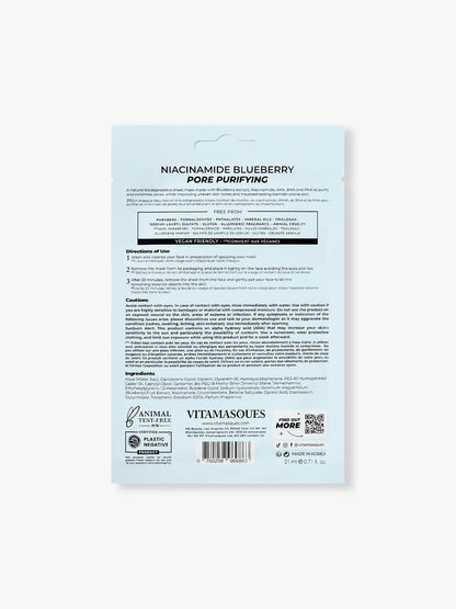 Niacinamide Blueberry Face Sheet Mask