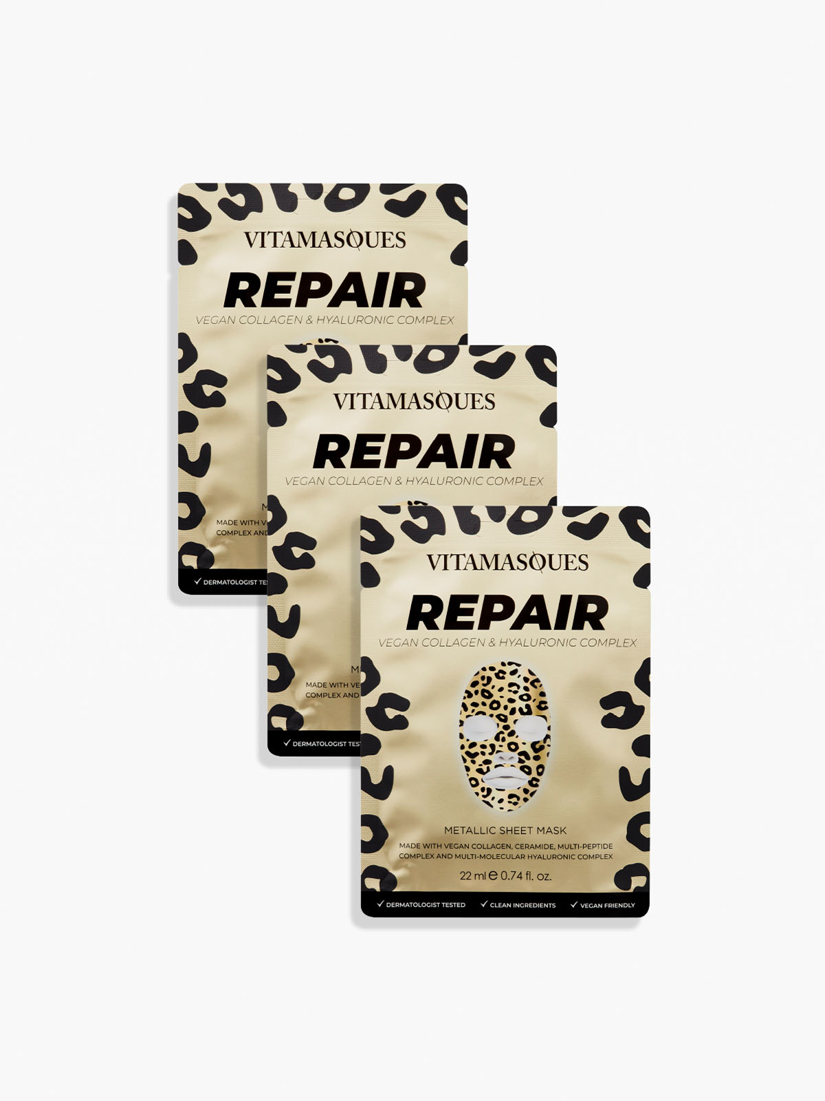 Repair Vegan Collagen & Gold Metallic Face Sheet Mask