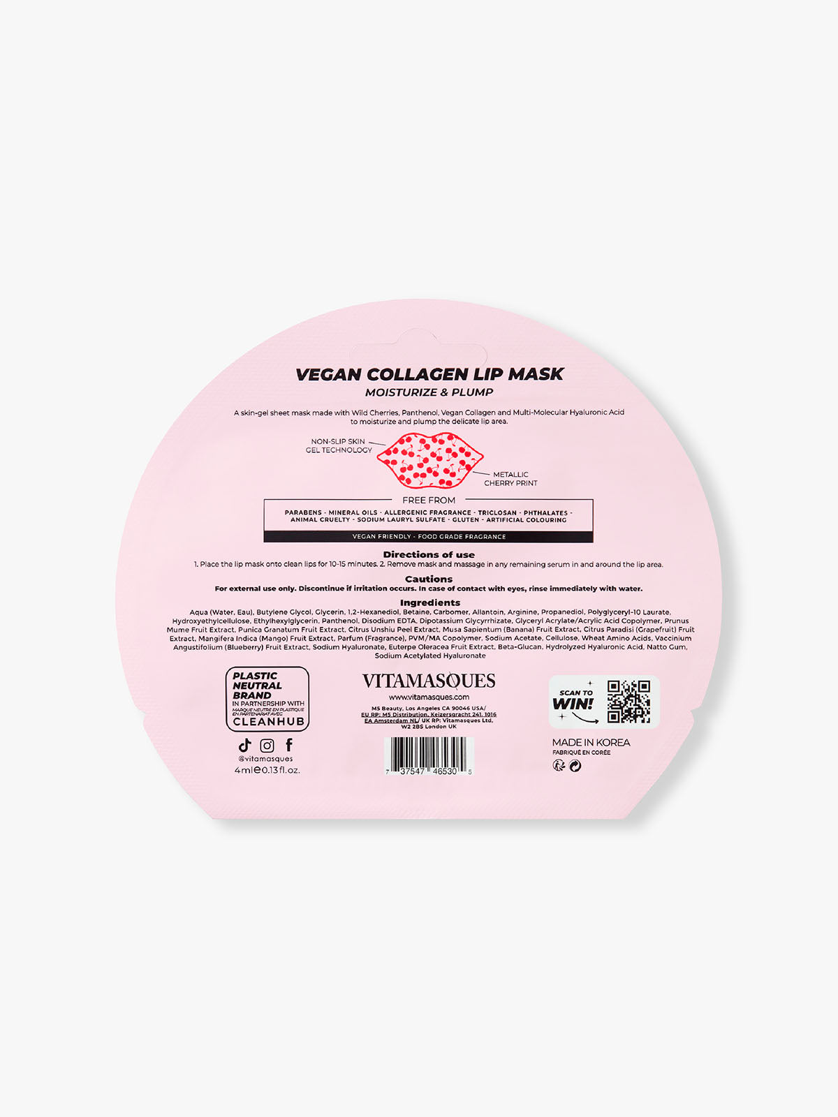 Cherry Vegan Collagen Lip Mask